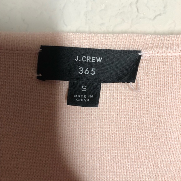 J. Crew 365 Juliette Collarless Pink Cotton Wool Sweater Blazer Long Cardigan - Picture 4 of 7